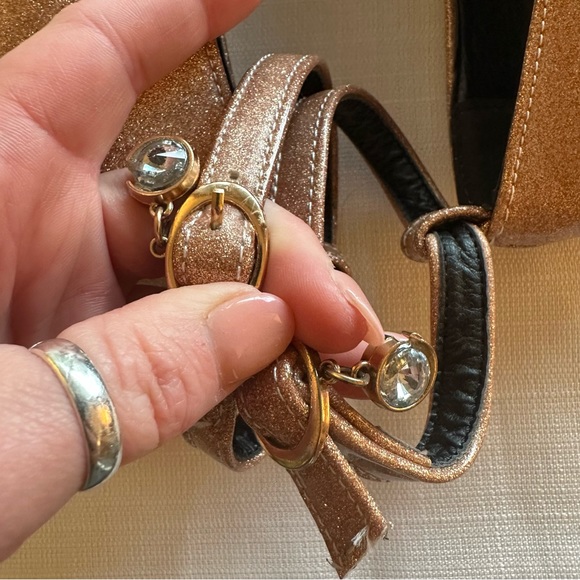 Rose Gold Sparkle Bobbie Pumps Size 41 - Picture 7 of 16